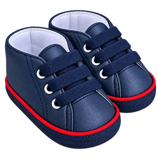 Urbanitos bota Azul oscuro embonado rojo